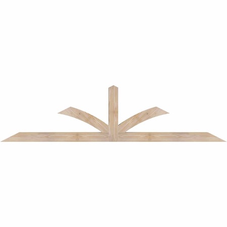 Ekena Millwork Richland Smooth Timber Gable Bracket, Douglas Fir, 84"W x 21"H x 3 1/2"D x 3 1/2"F, 6/12 Pitch GBW084X21X0404RIC00SDF